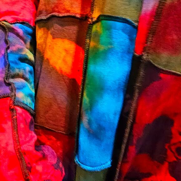 Patchwork Tie Dye Batik Long Cardigan Kimono OS NWT - Picture 12 of 12
